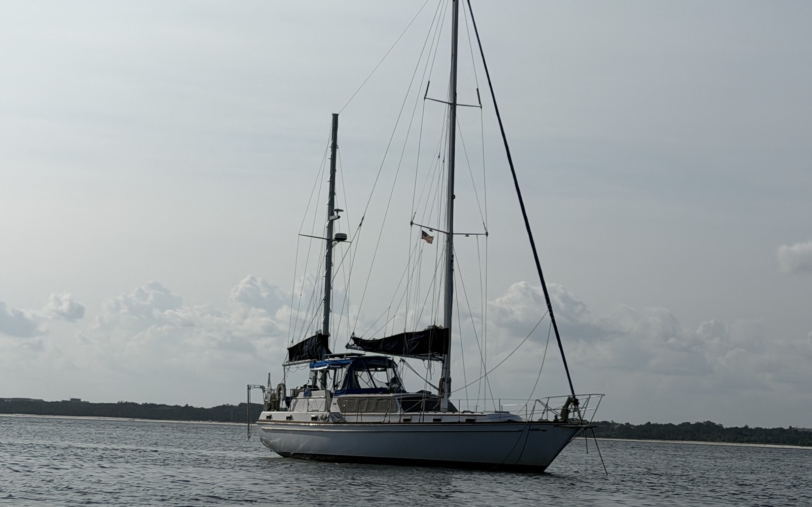 Koyukon at anchor on a calm evening