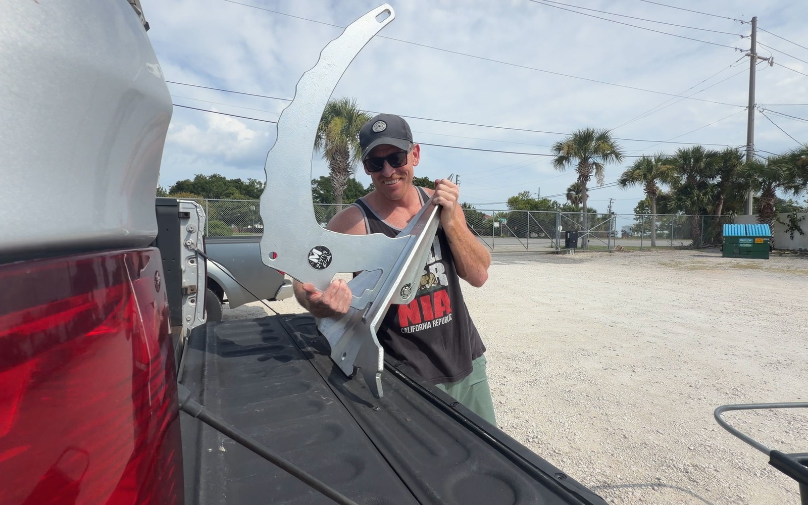 Jason with our new Mantus anchor, fresh out of the box